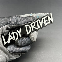1PC Lady Driven 3D Emblem – Custom Fender or Tailgate Badge for Car SUV or Truck