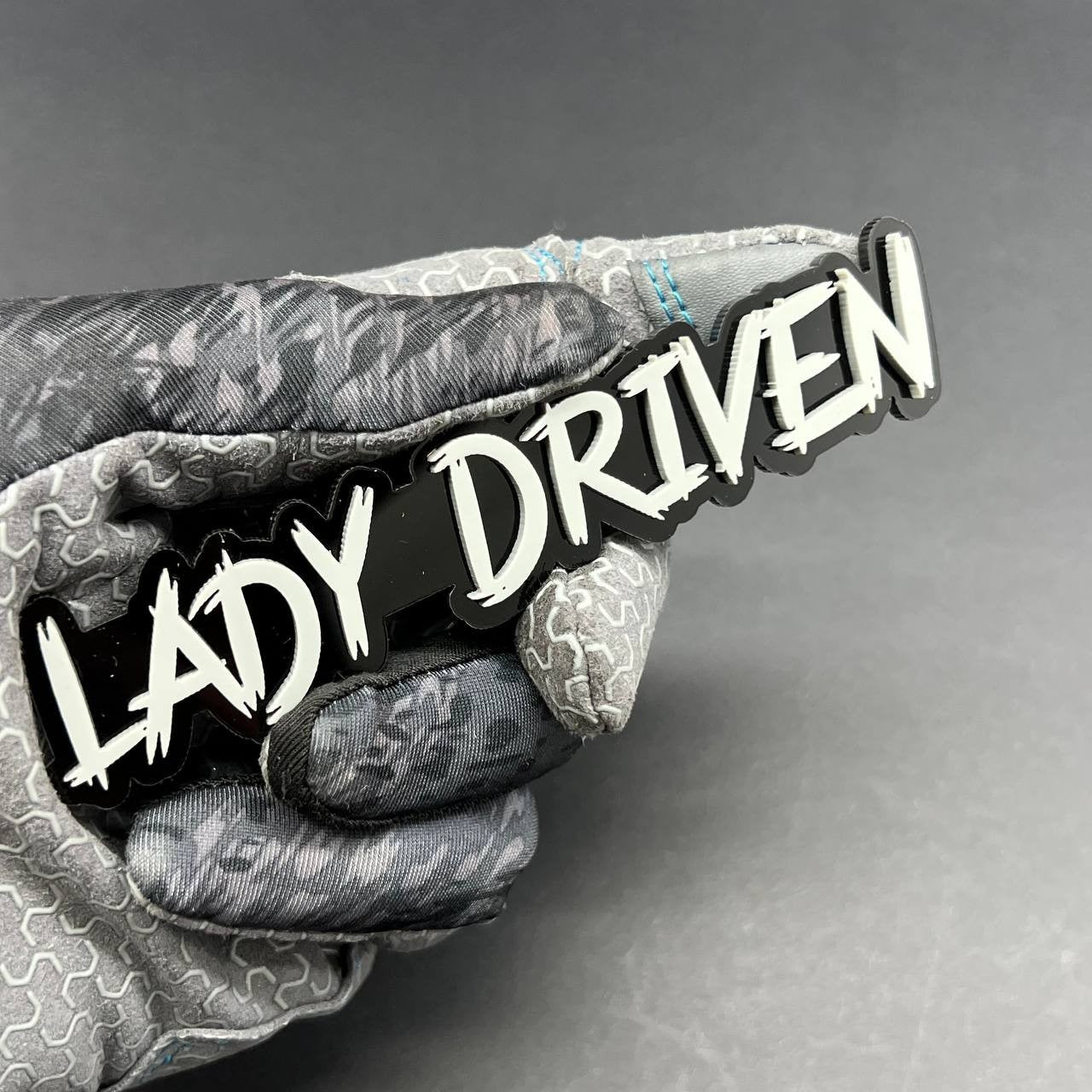 1PC Lady Driven 3D Emblem – Custom Fender or Tailgate Badge for Car SUV or Truck