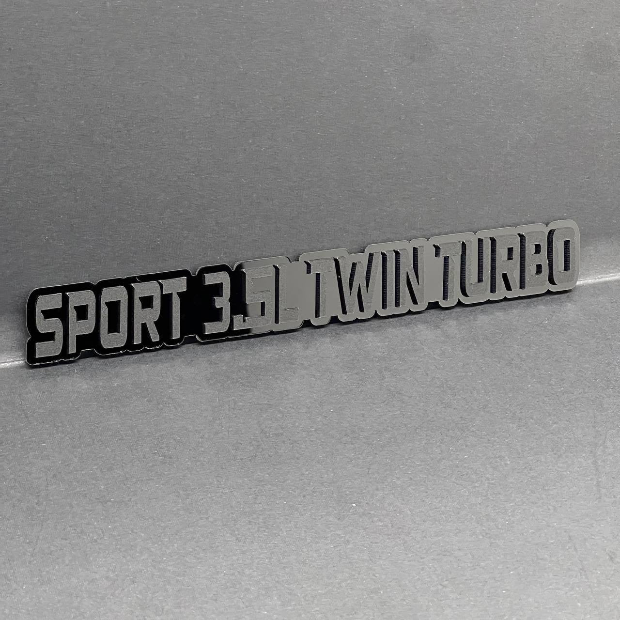 1PC SPORT 3.5L TWIN TURBO Emblem – 3D Multicolor Acrylic Car Badge Decal