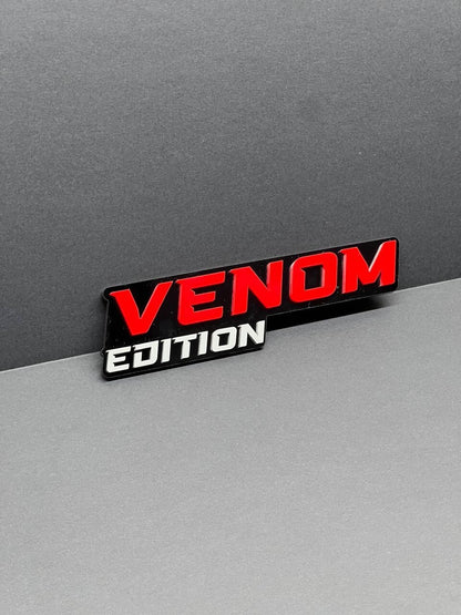 1PCS Red Venom Edition Emblem Car Badges Badass 3D Sticker Decal Multicolor