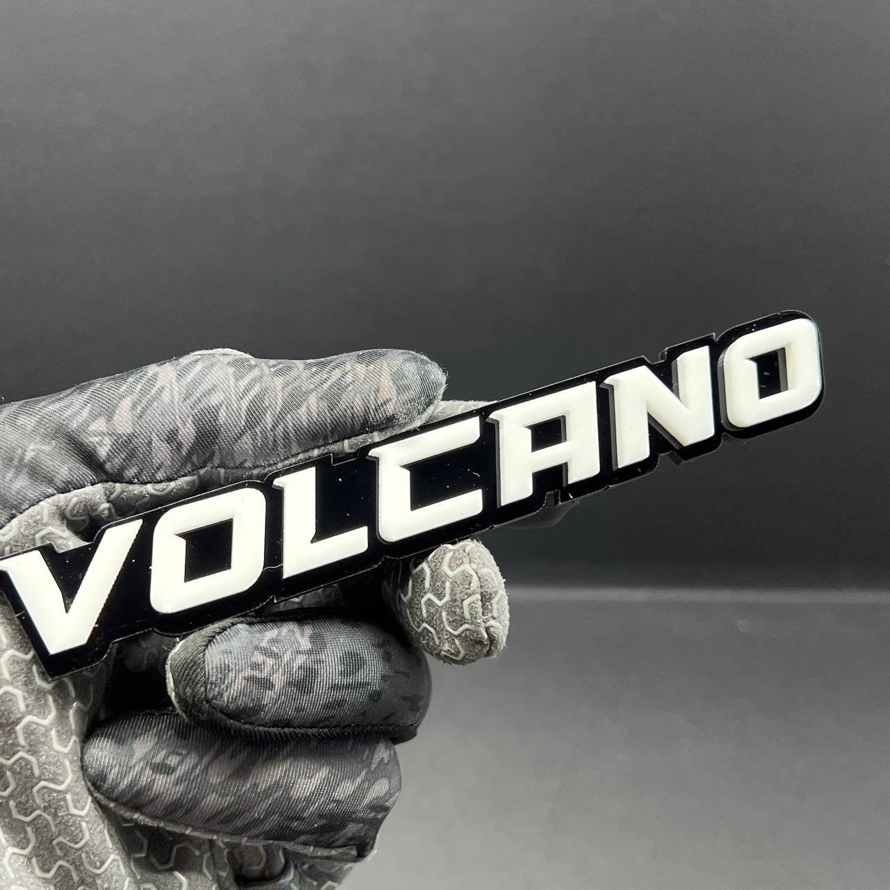 1PCS VOLCANO Emblem – 3D Multicolor Acrylic Car, Truck & SUV Badge Decal