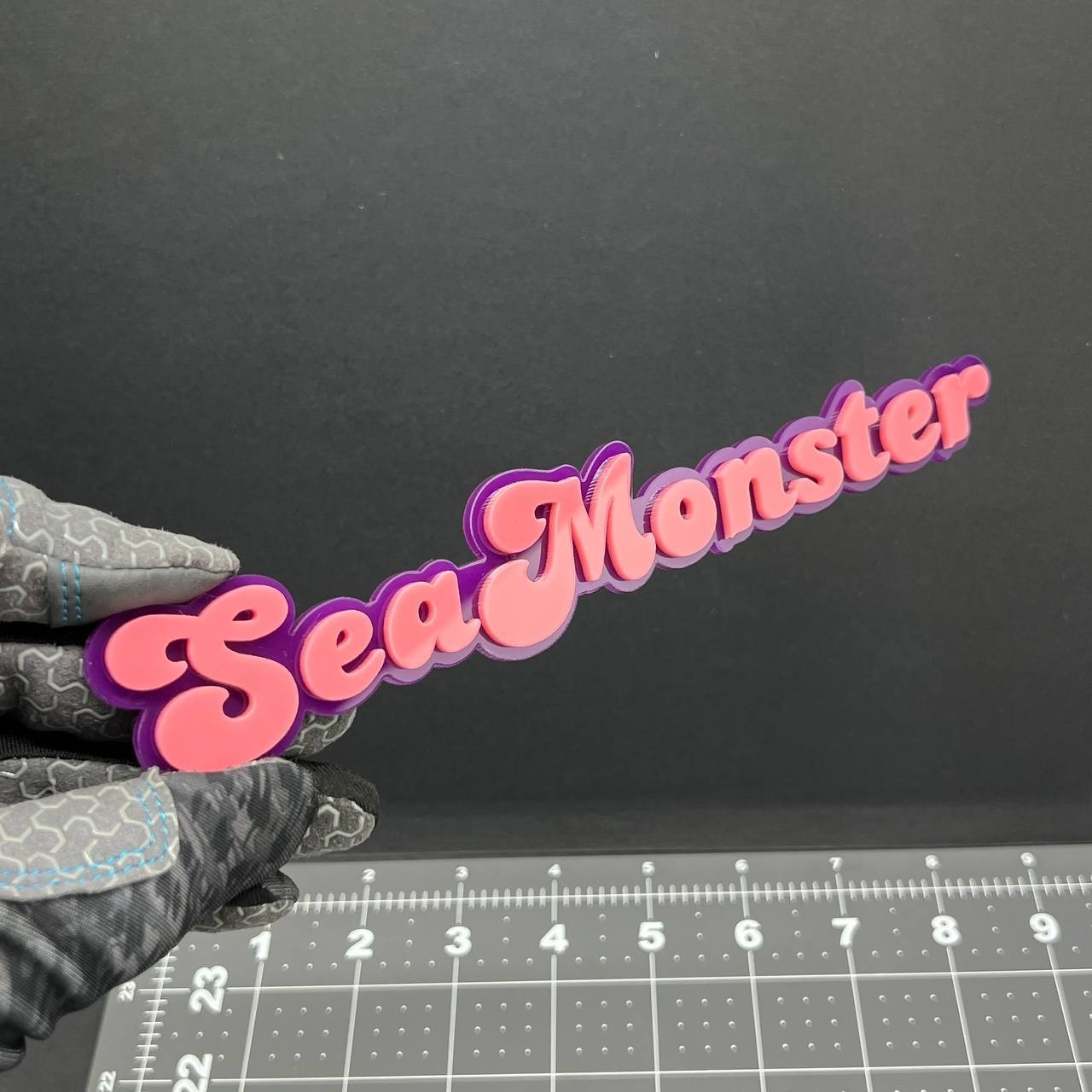 1PC SeaMonster Emblem – 3D Acrylic Tailgate Badge Decal for Car, Truck, SUV