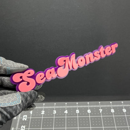 1PC SeaMonster Emblem – 3D Acrylic Tailgate Badge Decal for Car, Truck, SUV