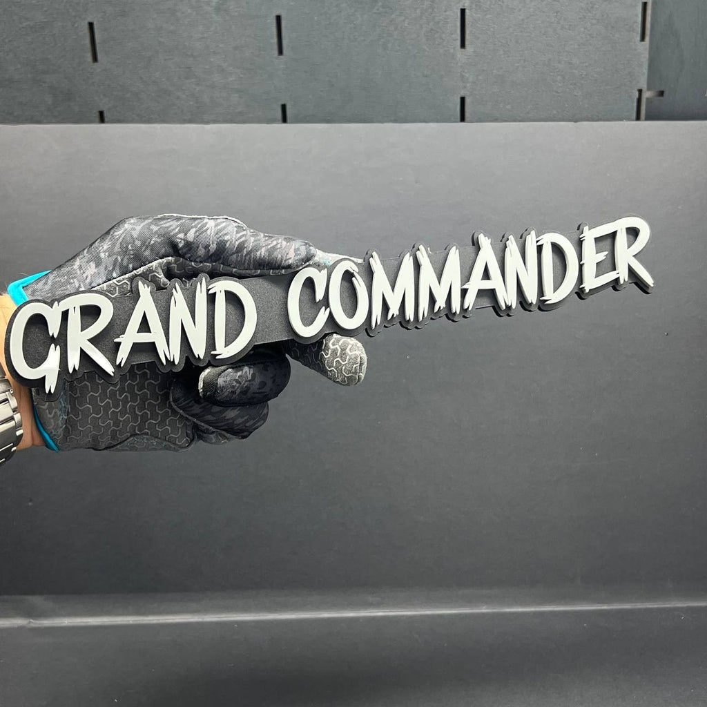 1PC GRAND COMMANDER 3D Emblem – Multicolor Acrylic Tailgate & Fender Badge