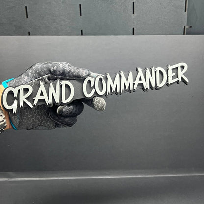 1PC GRAND COMMANDER 3D Emblem – Multicolor Acrylic Tailgate & Fender Badge