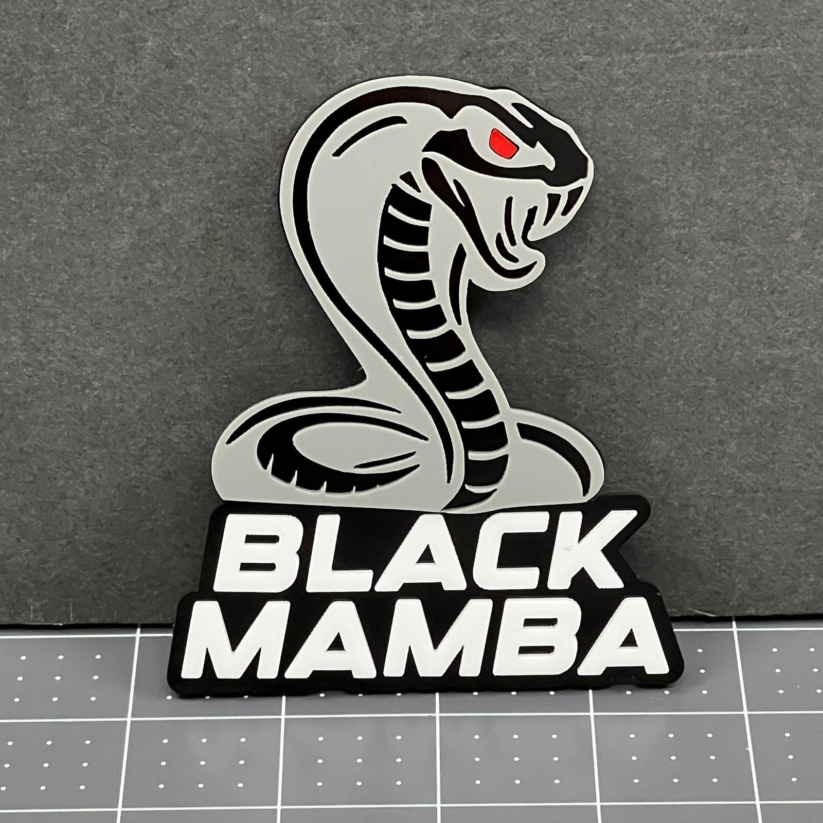 1PC BLACK MAMBA Emblem – Durable 3D Acrylic Multicolor Car & Truck Badge
