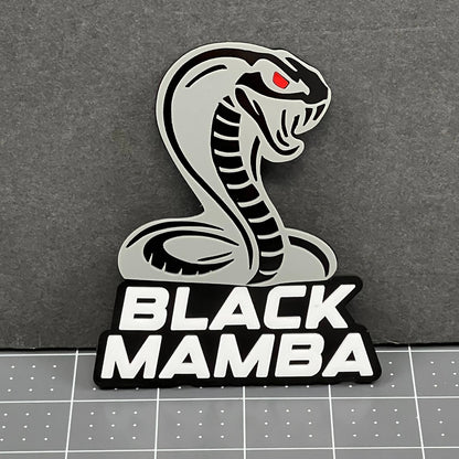 1PC BLACK MAMBA Emblem – Durable 3D Acrylic Multicolor Car & Truck Badge