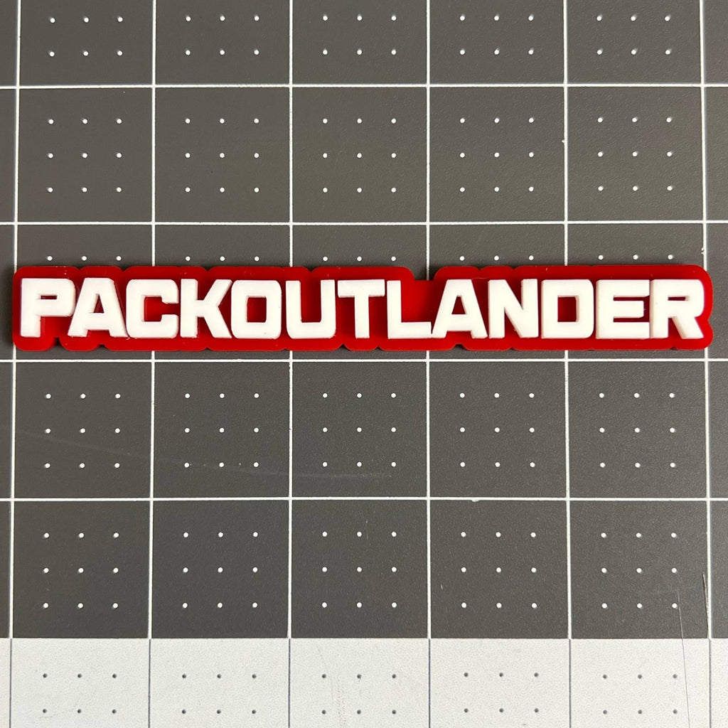 PACKOUTLANDER 3D Emblem – Custom Multicolor Acrylic Car Exterior Badge (1PC)