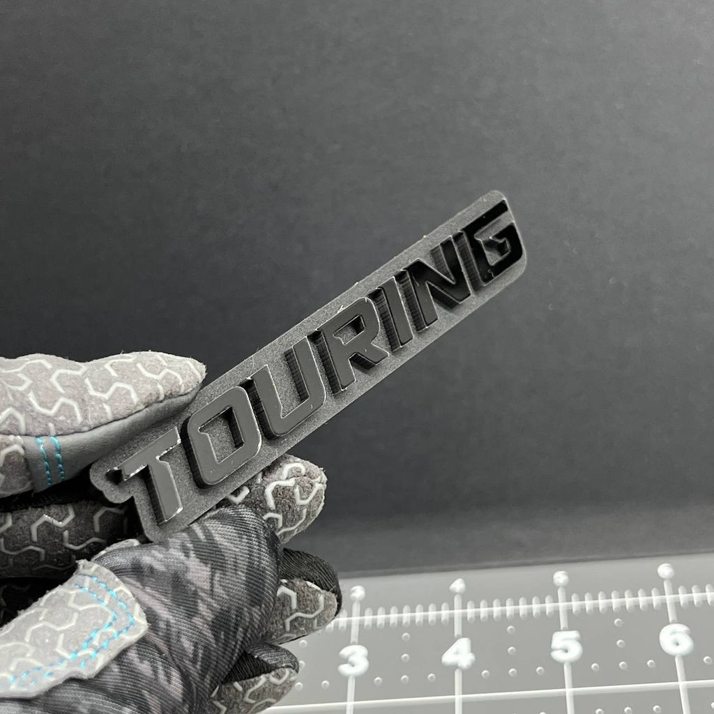 1PC TOURING Emblem – 3D Acrylic Tailgate Badge Decal for Car, Truck, SUV