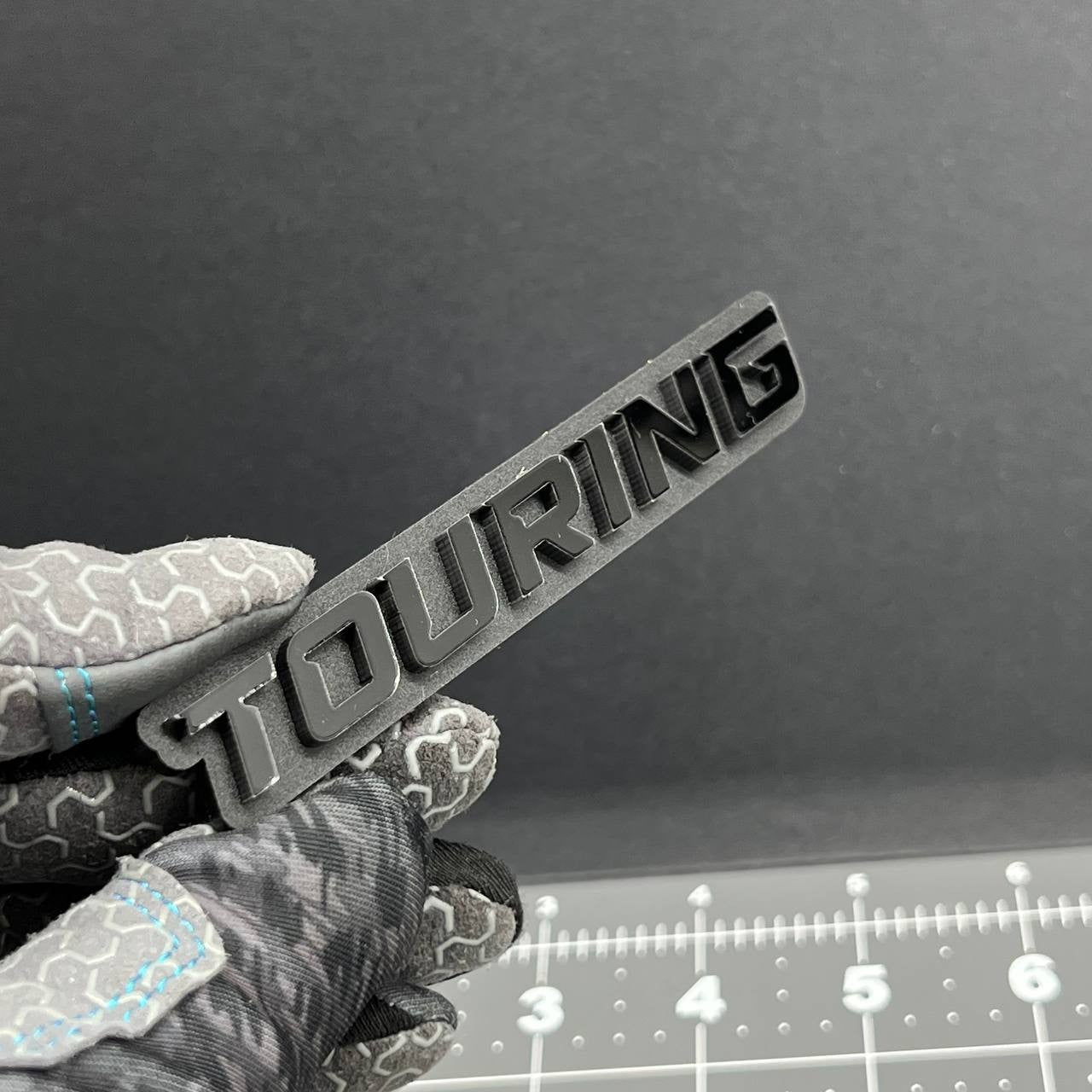 1PC TOURING Emblem – 3D Acrylic Tailgate Badge Decal for Car, Truck, SUV