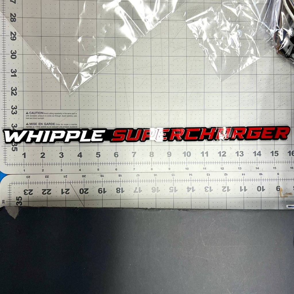 1PC WHIPPLE SUPERCHARGER Emblem – 3D Multicolor Acrylic Car Fender Badge Decal