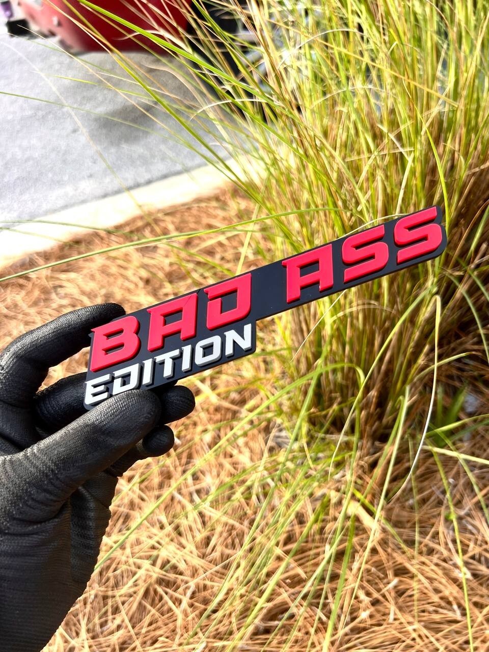 New Bad Ass Edition Emblem Car Badges Badass 3D Sticker Decal Black Red (1pc)