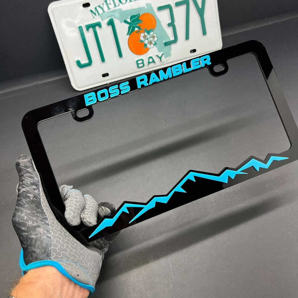 BOSS RAMBLER License Plate Frame Cover – Car Tag Frame for Truck SUV Car