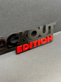 1pc BLACKOUT Black Edition Emblem Car Badges Badass 3D Sticker Decal Multicolor