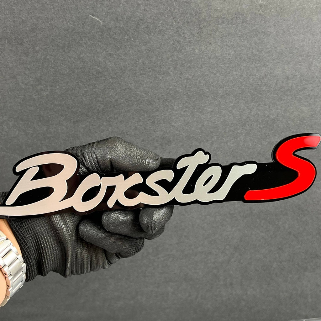 1PCS Boxster S Emblem – Premium 3D Multicolor Acrylic Car Exterior Badge