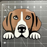 1PCS BEAGLE Emblem – Durable 3D Multicolor Acrylic Dog Lover Car Badge