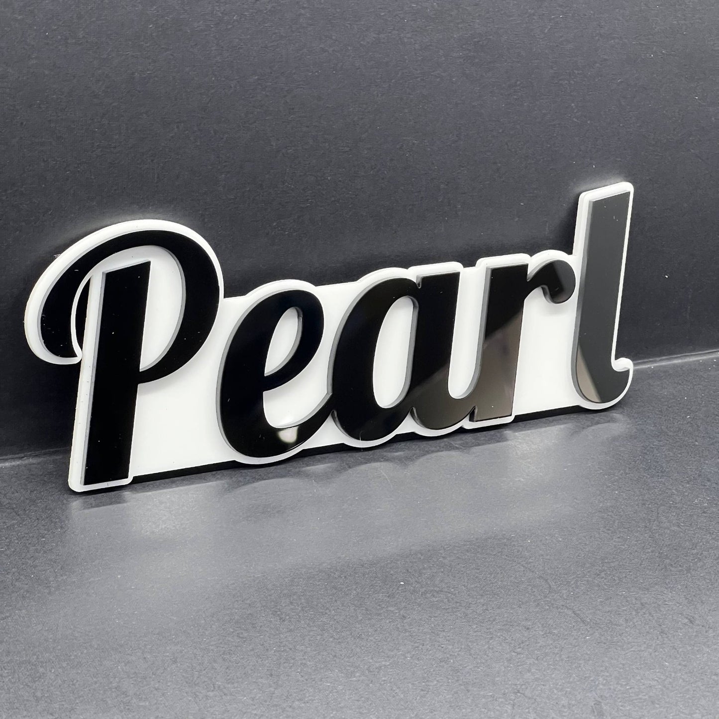 1PCS PEARL Emblem – Durable 3D Multicolor Acrylic Car & SUV Fender Badge