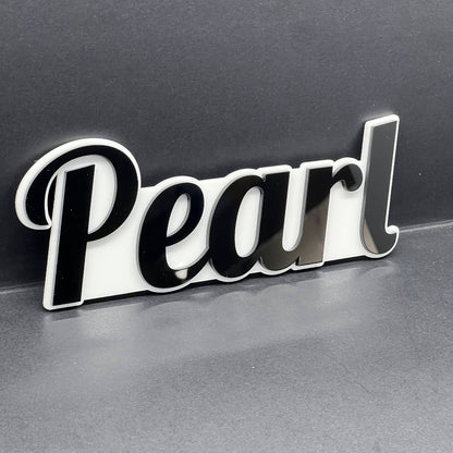 1PCS PEARL Emblem – Durable 3D Multicolor Acrylic Car & SUV Fender Badge
