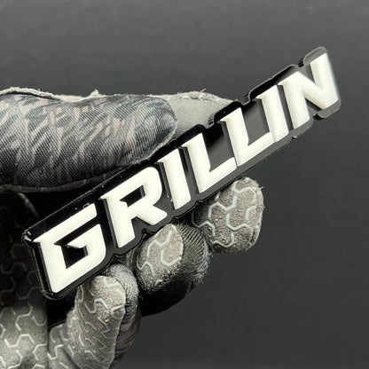 1PC GRILLIN Badge – 3D Multicolor Acrylic Car Truck SUV Fender & Tailgate Emblem