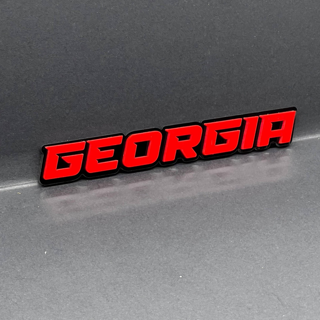 1pcs Georgia Multicolor 3D Car Emblem – Durable Acrylic Badge for Vehicles