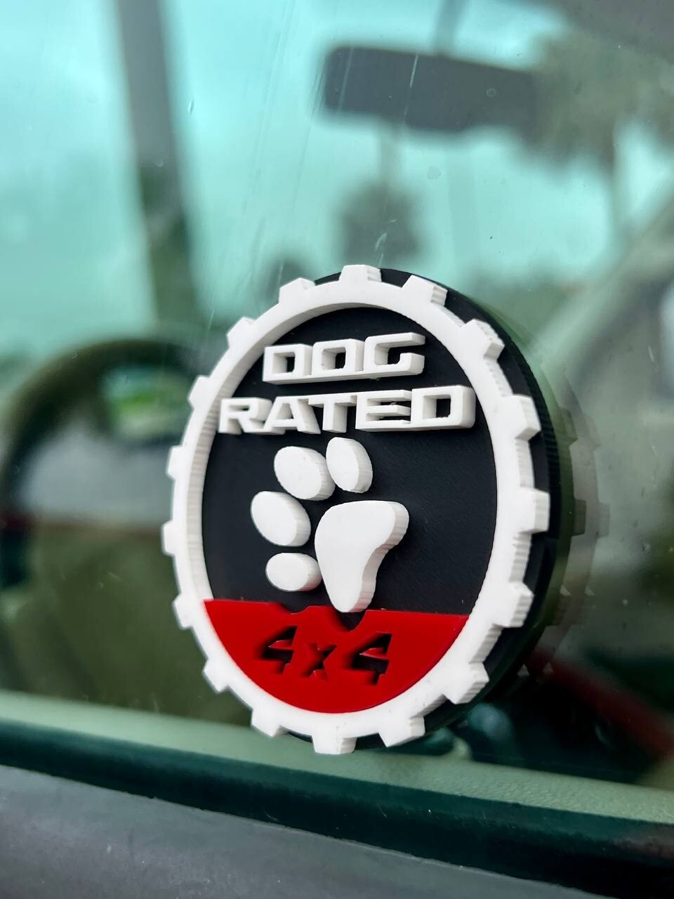2PCS Jeep Wrangler 392 Fender DOG RATED 4x4 Trail Rated Emblem