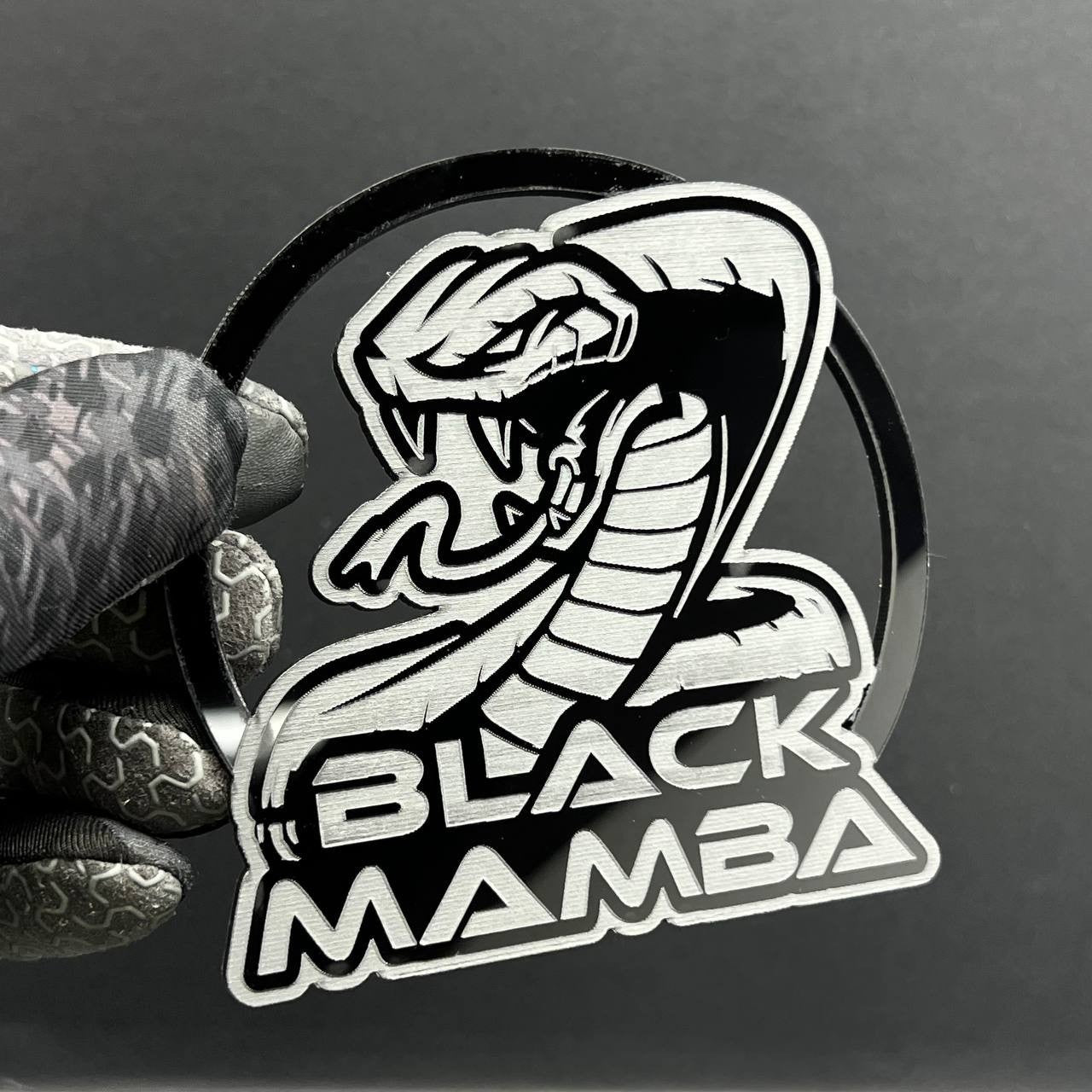 1pc Black Mamba Logo Emblem Rare 3D Acrylic Fender & Trunk Badge for Muscle Cars