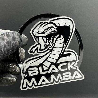 1pc Black Mamba Logo Emblem Rare 3D Acrylic Fender & Trunk Badge for Muscle Cars