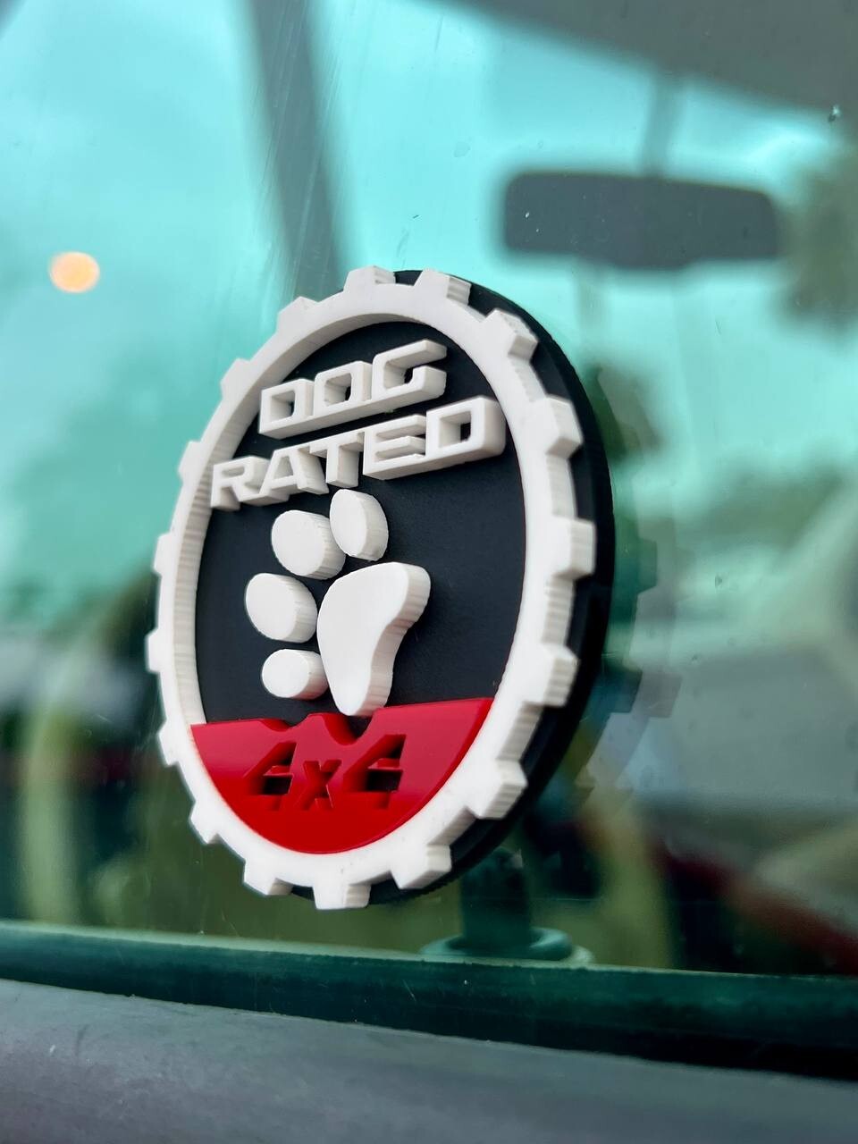2PCS Jeep Wrangler 392 Fender DOG RATED 4x4 Trail Rated Emblem