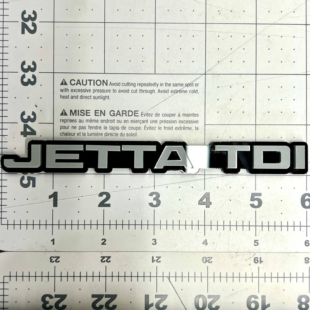 1PC Jetta TDI Emblem – 3D Acrylic Multicolor Car Truck SUV Tailgate Badge