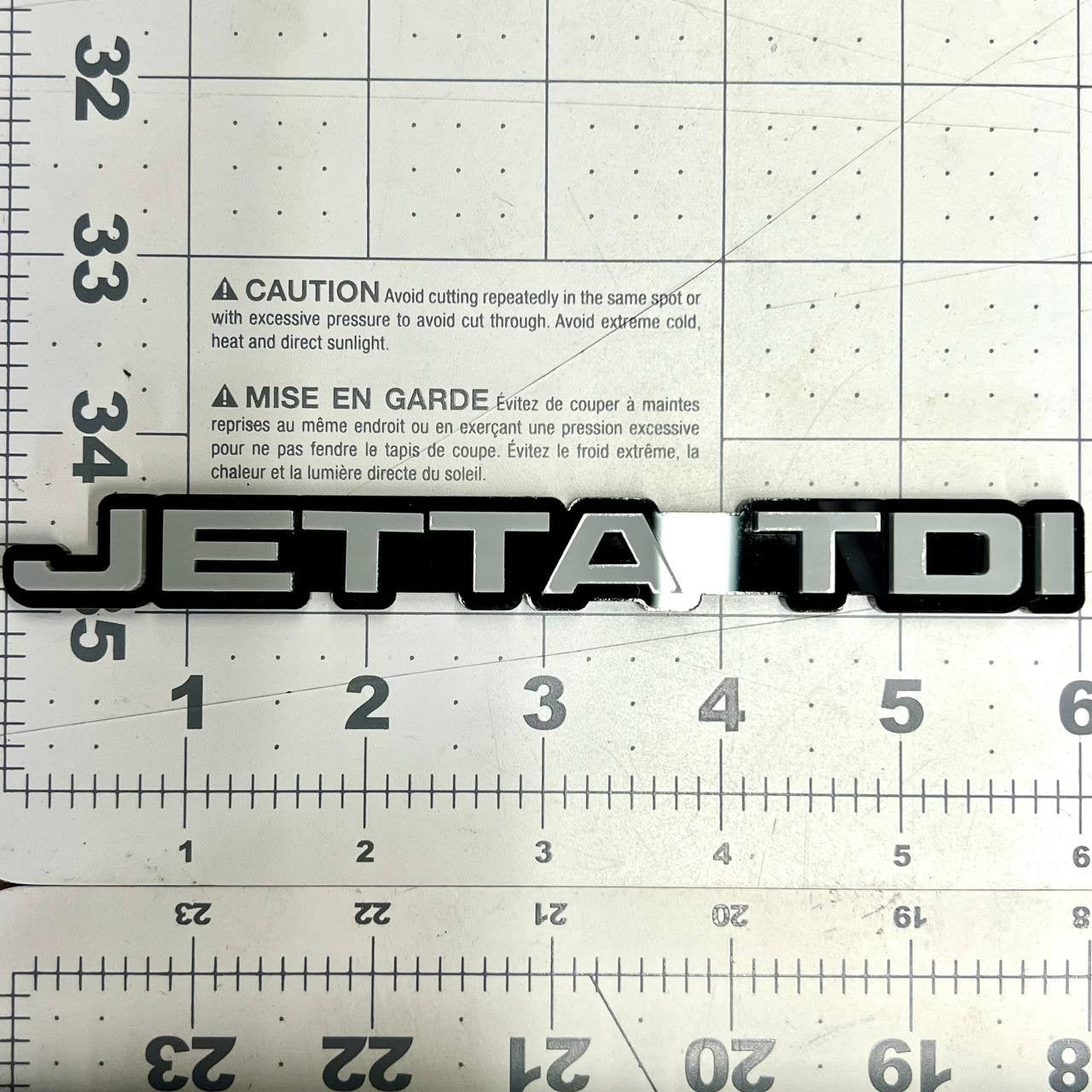 1PC Jetta TDI Emblem – 3D Acrylic Multicolor Car Truck SUV Tailgate Badge