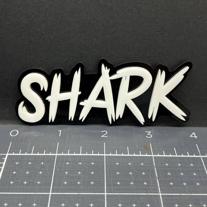 1PC Shark Emblem Badge – 3D Multicolor Car & Truck Fender Tailgate Decal