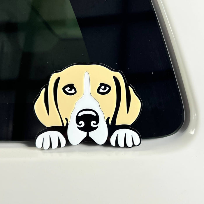 1PC BEAGLE Emblem – Custom 3D Multicolor Acrylic Dog Car Exterior Badge
