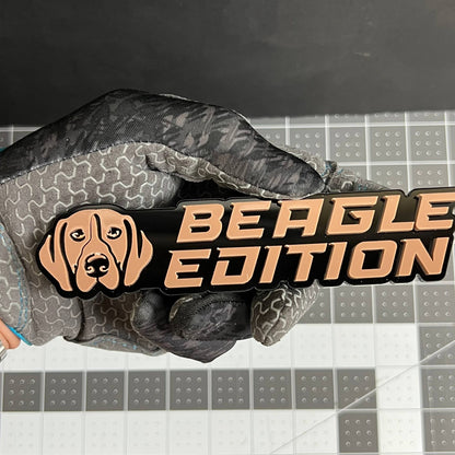 1PC BEAGLE Edition Emblem – Fun 3D Multicolor Acrylic Fender & Trunk Badge