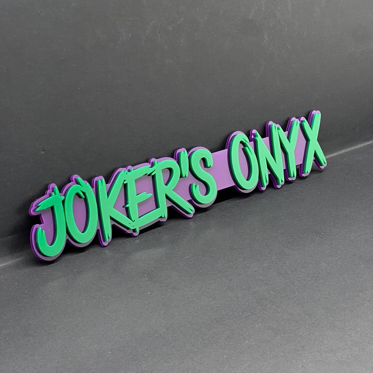 1PC JOKER'S ONYX Emblem – 3D Custom Acrylic Car Fender & Trunk Badge Decal