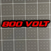 1pc 800 VOLT Multicolor 3D Acrylic Emblem – Electric Car & SUV Performance Badge
