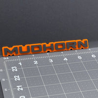 1PC MUDHORN Emblem – 3D Acrylic Tailgate Badge Decal for Car, Truck, SUV