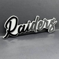 1PC Raiders Emblem – 3D Multicolor Acrylic Car Fender & Tailgate Badge