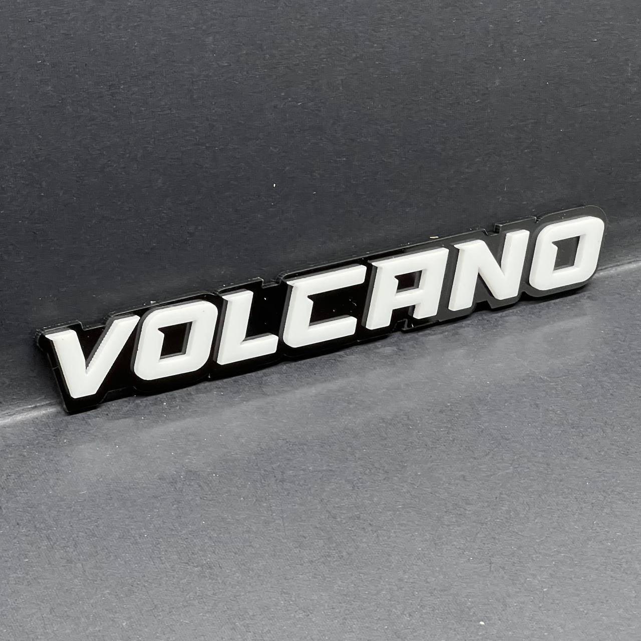 1PCS VOLCANO Emblem – 3D Multicolor Acrylic Car, Truck & SUV Badge Decal