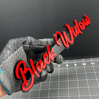 1PC Black Widow 3D Multicolor Acrylic Emblem Badge for Car SUV or Truck