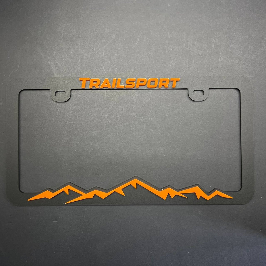 TRAILSPORT License Plate Frame Cover – Black Car Tag Frame for Truck SUV Car