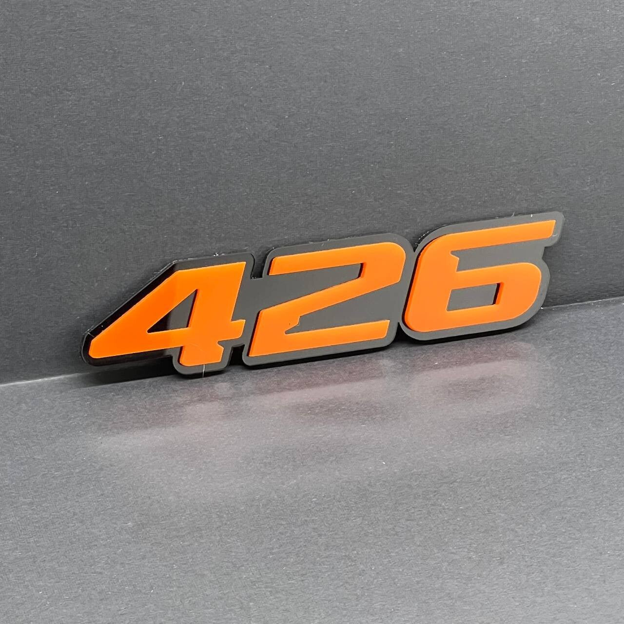 2x Orange Black 426 Hemi Emblems 426 Side Fender Badge 3D for 426 Emblem