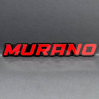 1PC MURANO Emblem – Red on Black 3D Acrylic Fender or Tailgate Badge for Car