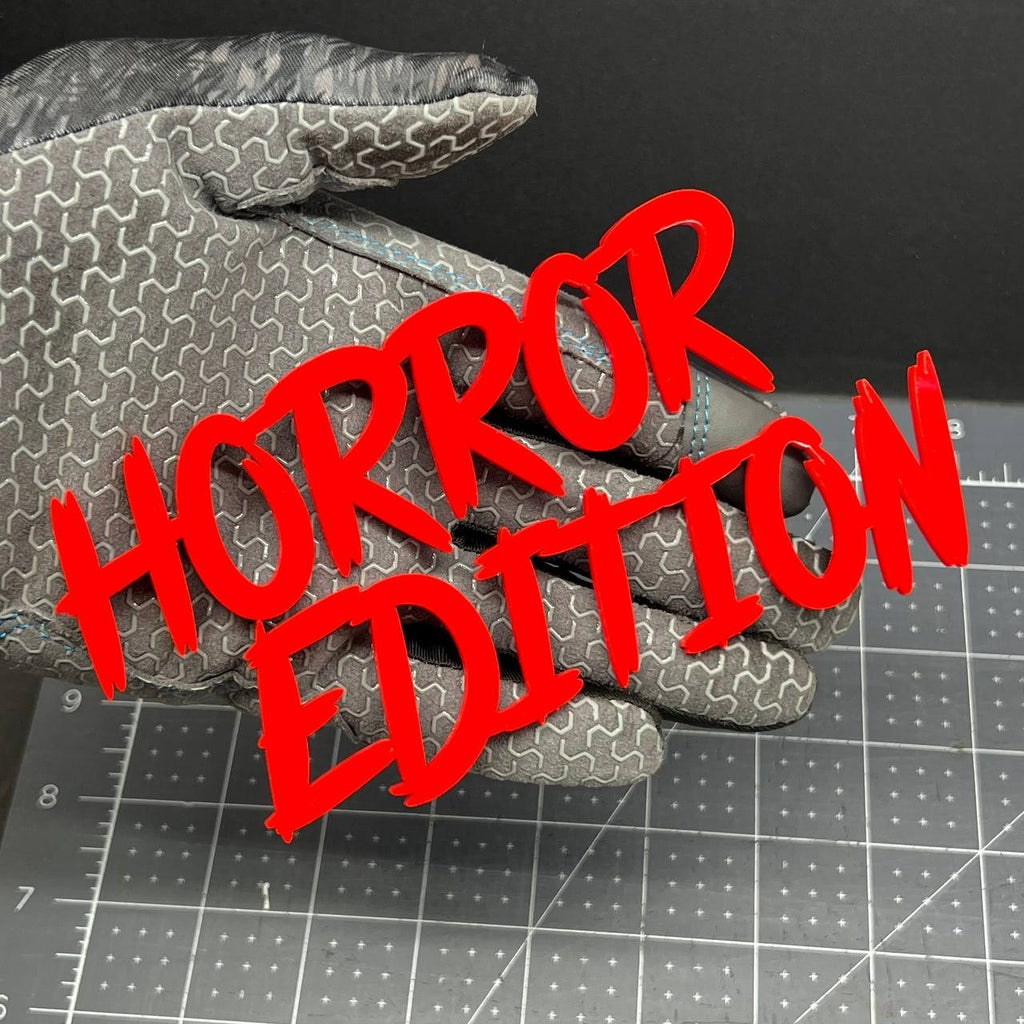 1PC HORROR Edition Emblem – 3D Multicolor Acrylic Car Badge Decal Sticker