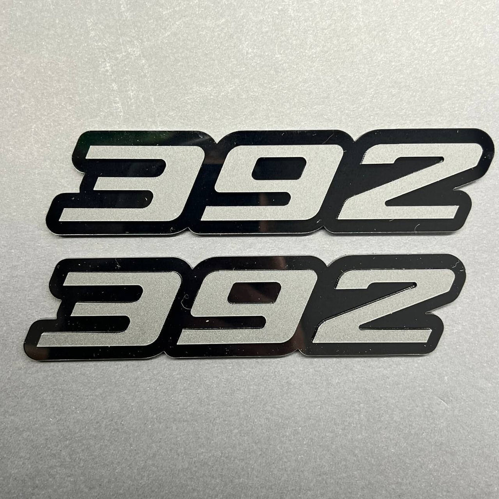 2x Mate Black 392 Hemi Emblems 392 Side Fender Badge 3D for 392 Emblem