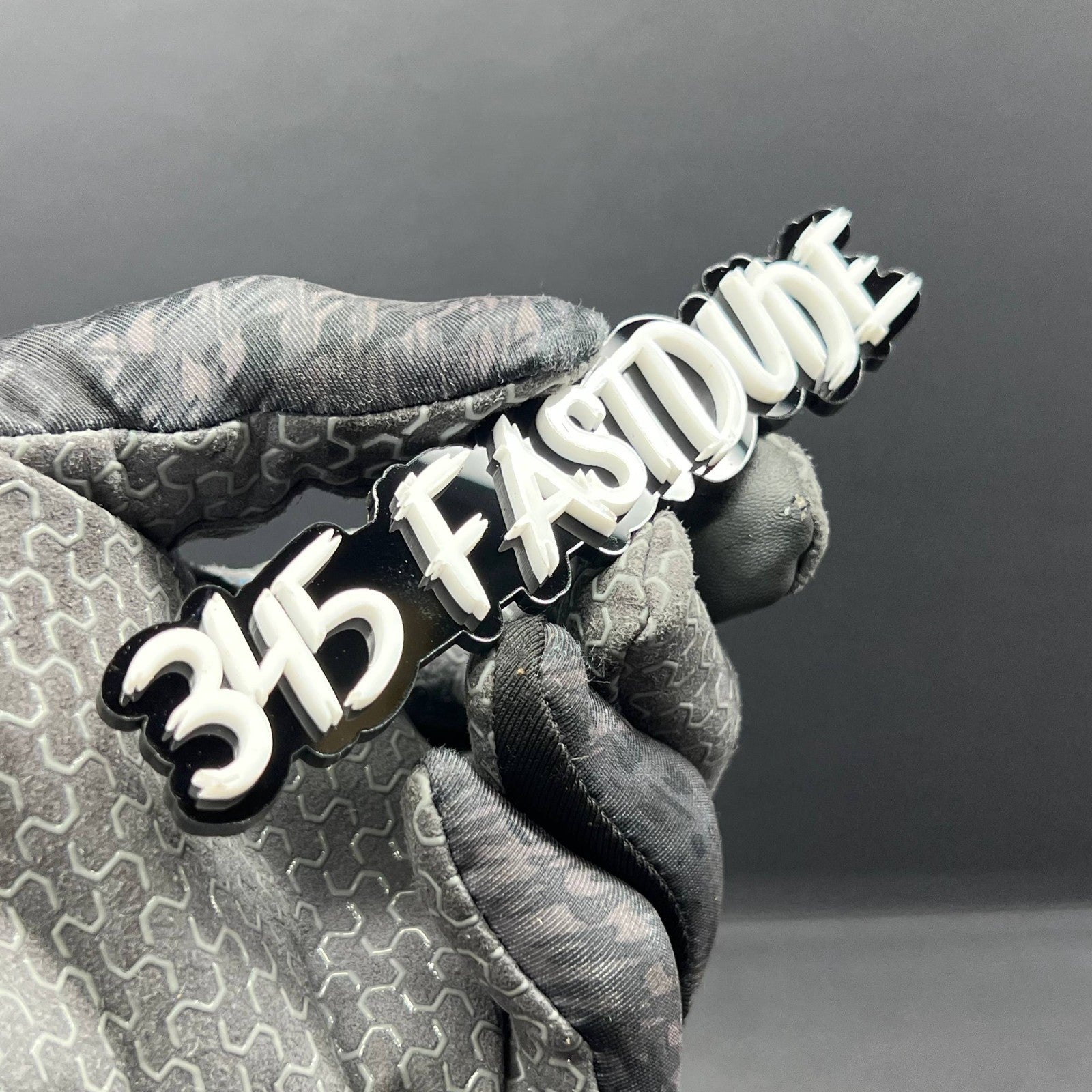 1PCS 345 FASTDUDE Emblems – Custom 3D Acrylic Engine Fender & Trunk Badges