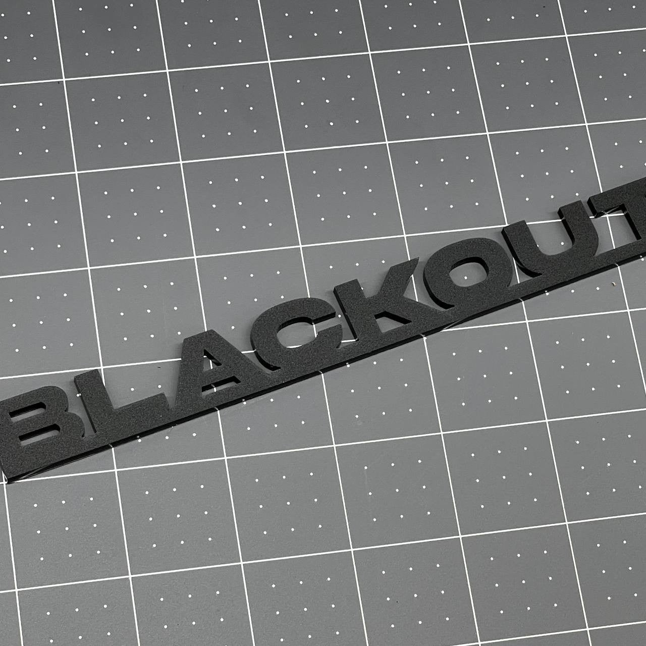 1PC BLACKOUT Emblem – 3D Multicolor Acrylic Car Badge Decal for Car Truck SUV