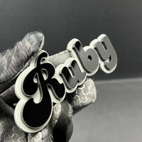 1pc RUBY 3D Acrylic Badge – Custom Exterior Emblem for Car, SUV & Truck