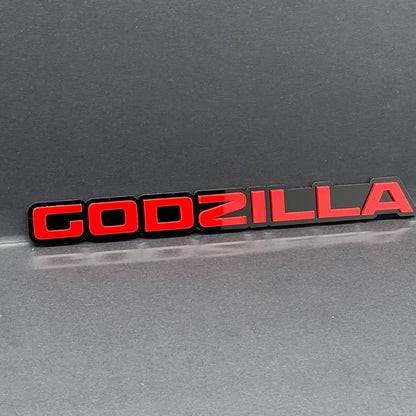 1PC GODZILLA Car Emblem – 3D Acrylic Exterior Badge for Fender, Trunk or Door