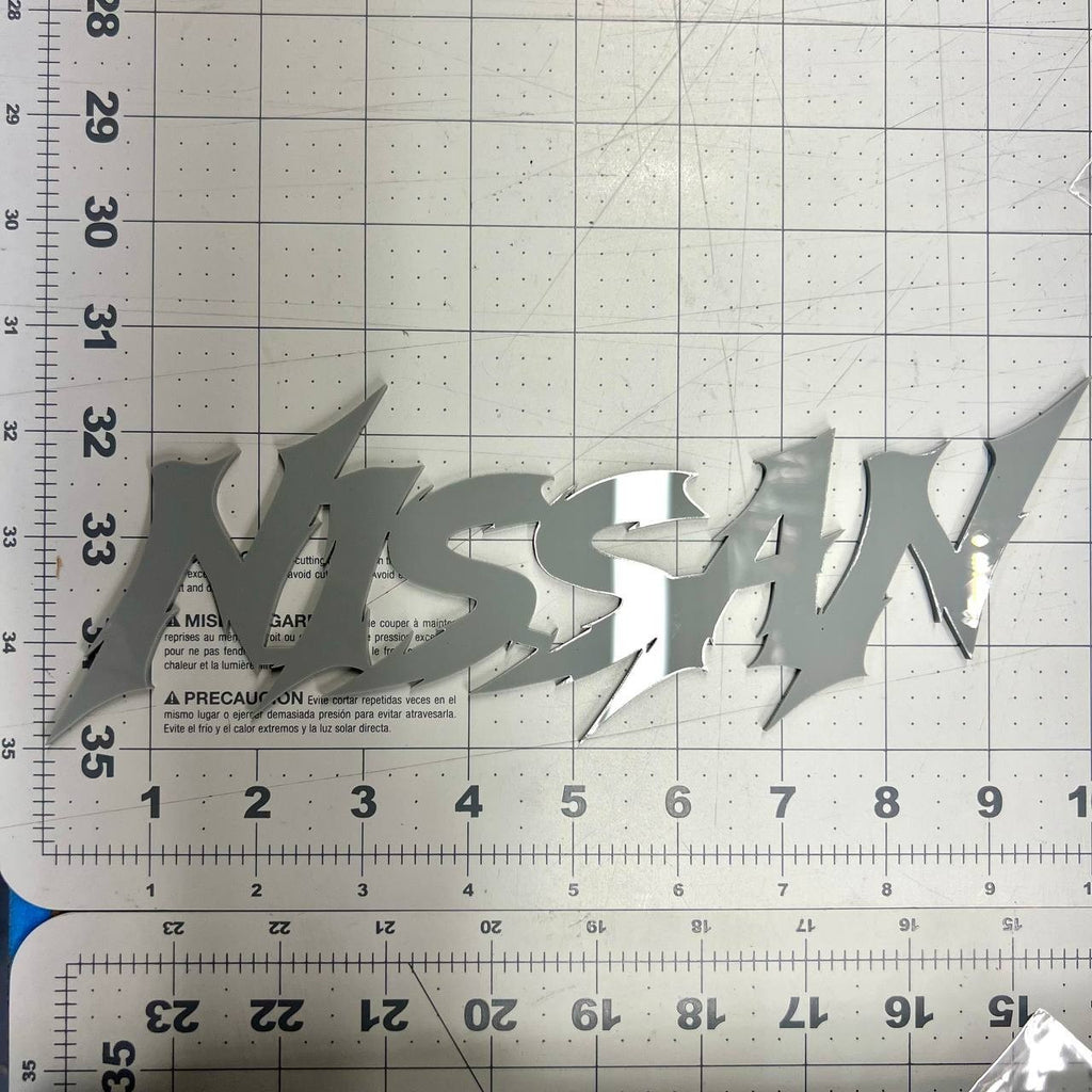 1PC Nissan Emblem – Multicolor Acrylic Car Exterior Fender Tailgate Badge Sticke