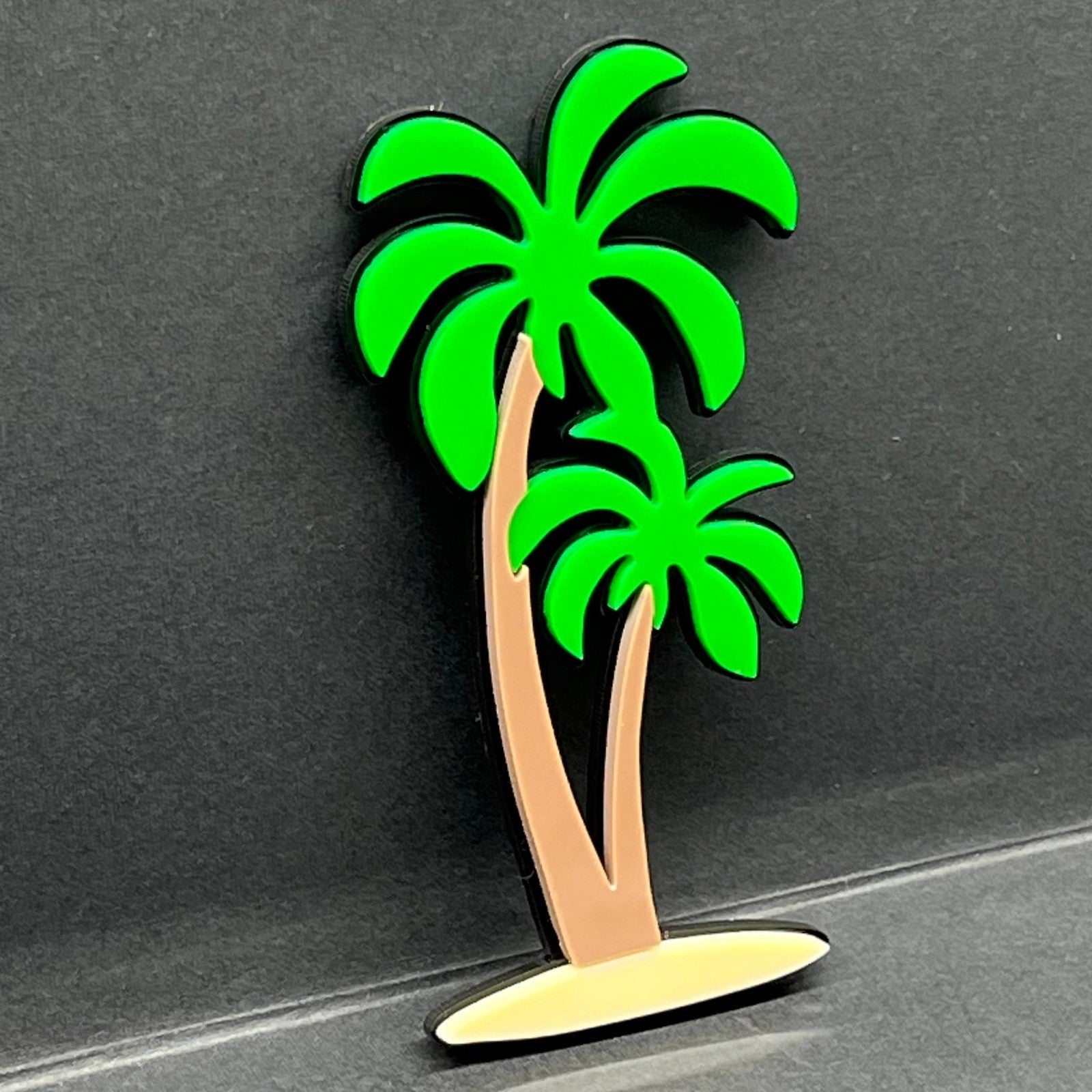 1pcs PALM Multicolor 3D Acrylic Emblem – Tropical Custom Car Exterior Badge